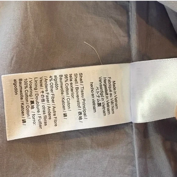 J Crew Button-Front Eyelet Dress Peri Shadow Size 10 - Picture 12 of 13